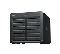 Caja NAS 12 bahías Synology DX1215II Acero Negro Hot-swap RAID Enfriamiento Activo