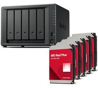 Synology Estación de disco NAS DS1525+ 20TB Bundle Western Digital (5 x 4TB WD Red Plus) serie 5 Bay Plus con Ryzen R1600, 8 GB de RAM