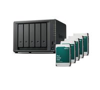 Synology Estación de disco NAS DS1525+ 20TB (Synology HAT3300-4T) Serie 5 Bay Plus con Ryzen R1600, 8 GB de RAM