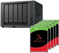 Synology Estación de disco NAS DS1525+ Seagate de 20 TB (5 unidades de 4 TB Ironwolf), serie 5 Bay Plus con Ryzen R1600, 8 GB de RAM