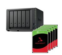 Synology Estación de disco NAS DS1525+ Seagate de 60 TB (5 unidades de 12 TB Ironwolf), serie 5 Bay Plus con Ryzen R1600, 8 GB de RAM