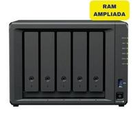 Synology NAS DiskStation DS1525+/32G - 5 Bahías 3.5"/2.5", 32GB DDR4, 2x 2.5GbE, Formato Torre, Soporta NVMe SSD y Expansión DX525