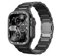 synsing - Correa magnética de titanio ultra 2 compatible con Apple Watch Ultra, 49 mm, 45 mm, 44 mm, 42 mm, 41 mm, 40 mm, 38 mm, correa de metal de titanio para iWatch, color negro, 38 mm