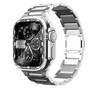 Synsing Pulsera magnética de titanio Ultra 2 compatible con Apple Watch 49 mm, 45 mm, 44 mm, 42 mm, 41 mm, 40 mm, 38 mm, iWatch correa de metal a juego, color plateado
