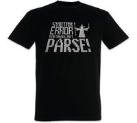 Syntax Error T Shirt Fun Geek Nerd Computer Science Coder Code Programmer It Black S