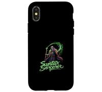 Syntax Sorcerer Coding Wizard Funny Programmer Carcasa para iPhone X/XS