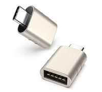 Syntech Adaptador USB C a USB 2 Unidades, USB-C Macho a USB 3.2 Hembra Compatible con iPhone 17e/17 16 Pro MAX iMac iPad Pro MacBook Pro/Air, Starlight