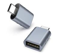 Syntech Adaptador USB C a USB 2 Unidades, USB-C Macho a USB 3.2 Hembra Compatible con iPhone 17e/17 16 Pro MAX iMac iPad Pro MacBook Pro/Air, Azul