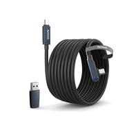 Syntech Cable Link Compatible con Oculus/Meta Quest 3/Quest 3S/Quest2/Pro/Pico 4 Accesorios, Cable Tipo C 6m/20FT con USB 3.0, Transferencia de Datos de Alta Velocidad para Auriculares VR, Negro