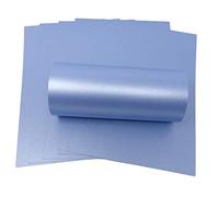 Syntego 10 hojas de tarjetas decorativas A4 de doble cara con brillo nacarado azul de 300 gsm (Azul, Tamaño A4)