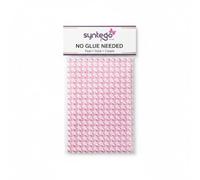 Syntego 400 perlas autoadhesivas de 0.236 in, pequeñas perlas redondas adhesivas, adorno (rosa)