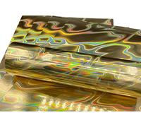 Syntego Cartulina A4, 5 hojas, 240 g/m², tarjeta holográfica dorada con efecto espejo
