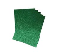 Syntego Papel A4 con purpurina de tacto suave y grueso que no se desprende 150gsm / 40lb 10 hojas (Verde)