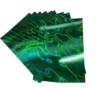 Syntego - Tarjeta holográfica con efecto de lava, tamaño A4, 5 hojas, cubierta de una cara, 240 g/m² (verde Navidad)