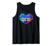 Synth Music Producer Analog Heart Digital Soul Camiseta sin Mangas