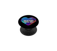 Synth Music Producer Analog Heart Digital Soul PopSockets PopGrip Adhesivo