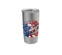 Synth-pop música-new-wave USA Drip-Painting-Art sintetizador Vaso térmico de acero inoxidable de doble pared