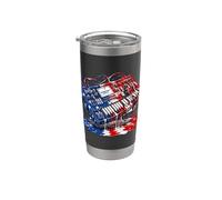 Synth-pop música-new-wave USA Drip-Painting-Art sintetizador Vaso térmico de acero inoxidable de doble pared
