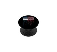 Synthesizer Synth Keyboard Música electrónica Bandera Americana PopSockets PopGrip Adhesivo