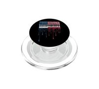 Synthesizer Synth Keyboard Música electrónica Bandera Americana PopSockets PopGrip para MagSafe