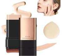 Synthetic Foundation Stick,2 in 1 Luxury Anti Wrinkle Foudation Stick,Double Head Foundation Make Up Stick,Hydrating Lightweight Foundation Stick with Brush,Flawless Eraser Foundation Stick (01#, 1pc)