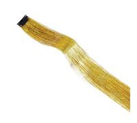 Synthetic Glitter Clip On In Hair Extensions Colored Shiny Sparkle Extension In Fake Hairpieces Fairy Tinsel Kit(Yellow)