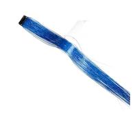 Synthetic Glitter Clip On In Hair Extensions Colored Shiny Sparkle Extension In Fake Hairpieces Fairy Tinsel Kit(Color20)