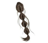 Synthetic Hair Bubble Twist Braid Clip On Ponytail Fiber Natural Color Hairpiece Claw Clip For Daily Use Ponytail Hairpiece