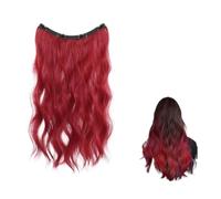 Synthetic Long Straight Clip In One Piece Hair Extension 4 Clips Inner Layer Hidden Color Wig(EX117-20-SMH)
