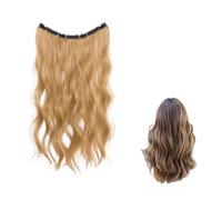 Synthetic Long Straight Clip In One Piece Hair Extension 4 Clips Inner Layer Hidden Color Wig(EX117-20-15)