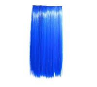 Synthetic Natural Clip In Hair Extensions Fake Single Pink Straight False Piece Hairstyle For Women 24inch(COLOR13_24INCHES)