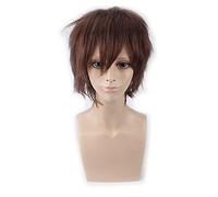 Synthetic Short White Brown Gray Blue White Red Black Blue Purple Pink Blond Green Yellow Orange Universal Cosplay Wig Bangs Pl-002-18