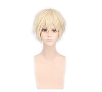 Synthetic Short White Brown Gray Blue White Red Black Blue Purple Pink Blond Green Yellow Orange Universal Cosplay Wig Bangs Pl-002-13