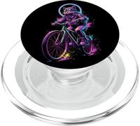 Synthwave Cat on Bike Rider Retro 80s 90s Ciclismo PopSockets PopGrip para MagSafe