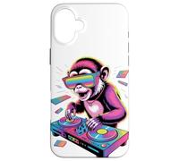 Synthwave Mono Capuchino DJ Gafas de Sol Carcasa para iPhone 16 Plus