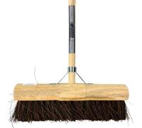 Synx Tools Prof City Escoba 45 cm Incl. Mango 150 cm - Escoba de Calle/Escoba de Ciudad - Fibras Naturales duras - Escoba de jardín