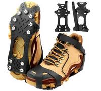 SYNYOUR Crampones, Crampones Inoxidable Nieve Hielo, Antideslizante Nieve Hielo Tracción para Invierno Caminar Senderismo, L