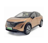 SYOEUR 1:18 Modelo Coche para Nissan Ariya 2022 Miniatura Fundido Presión Colección Coches Simulación Estática Juego Modelo de Coche Hobby(Oro)