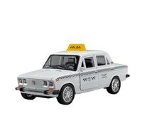 SYOEUR 1:18 para Lada 2106 Taxi Modelo De Coche A Escala Aleación con Sonido Y Luz, Coleccionables Extraíbles Juego Modelo de Coche Hobby