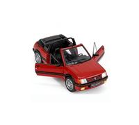 SYOEUR 1:18 para Peugeot 205 GTI MK1 1989 Modelos Coches Miniatura Clásicos Vintage Coleccionables Entusiastas Regalo Rojo Juego Modelo de Coche Hobby