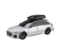 SYOEUR 1:24 para Audi RS6 EDICIÓN Viaje Alta Simulación Modelo Coche Aleación Metal con Sonido Luz Juguete Función Tiro Atrás Colección Juego Modelo de Coche Hobby(Plata)