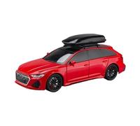 SYOEUR 1:24 para Audi RS6 EDICIÓN Viaje Alta Simulación Modelo Coche Aleación Metal con Sonido Luz Juguete Función Tiro Atrás Colección Juego Modelo de Coche Hobby(Rojo)