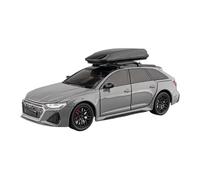 SYOEUR 1:24 para Audi RS6 EDICIÓN Viaje Alta Simulación Modelo Coche Aleación Metal con Sonido Luz Juguete Función Tiro Atrás Colección Juego Modelo de Coche Hobby(Gray)