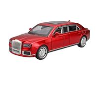 SYOEUR 1:24 para Aurus Senat Limousine Aleación De Metal Fundido A Presión Modelo Automóvil Sonido Y Luz Adornos Clásicos Moda Juego Modelo de Coche Hobby(Rojo)