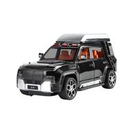 SYOEUR 1:24 para BYD Look UPAT U8 Versión Todoterreno SUV De Aleación Modelo Fundición Serie Sonido Y Luz Juguete Presente Juego Modelo de Coche Hobby(Negro)