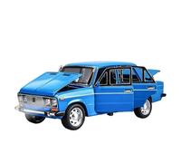 SYOEUR 1/24 para Lada NIVA Clásica Modelo Coche Aleación Metal para Colección Juguetes Policía con Alta Simulación como Regalo Juego Modelo de Coche Hobby(Azul)