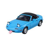 SYOEUR 1:24 para Mazda MX5 Modelo Aleación Miniatura Colección Coche Juguete Fundido Presión Sonido Luz Puertas Que Se Pueden Abrir Juego Modelo de Coche Hobby(Azul)