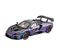 SYOEUR 1:24 para Mclaren Senna Aleación De Metal Fundido A Presión Modelo Coche Colección Sonido Luz Hobby Super Racing Serie Juego Modelo de Coche Hobby(Azul)