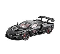 SYOEUR 1:24 para Mclaren Senna Aleación De Metal Fundido A Presión Modelo Coche Colección Sonido Luz Hobby Super Racing Serie Juego Modelo de Coche Hobby(Negro)