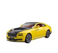 SYOEUR 1:24 para Rolls-Royce Ghost Modelo De Aleación Fundido A Presión Colección Luz Y Sonido Coche Regalo Navidad Juego Modelo de Coche Hobby(Yellow)
